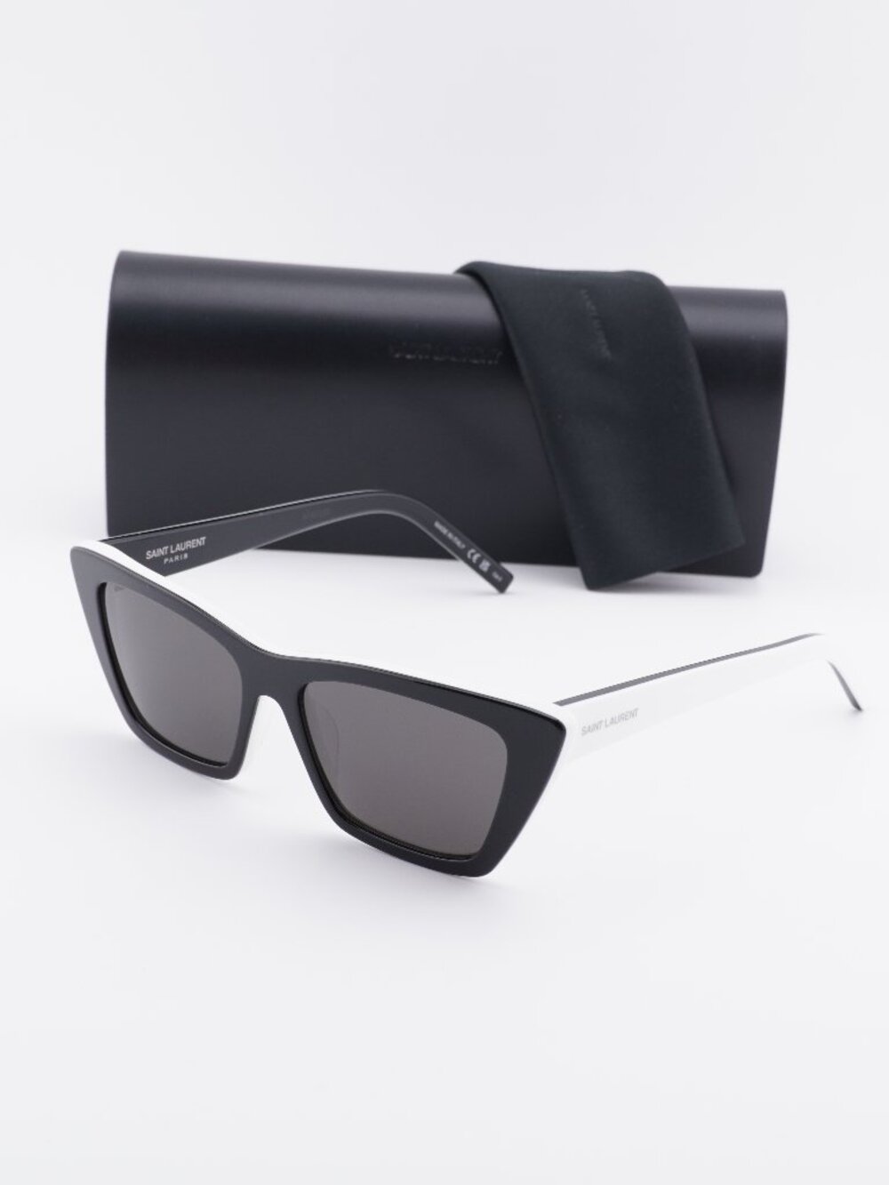 Saint Laurent SL276 MICA 006 Cat Eye Sunglasses - Black / Grey